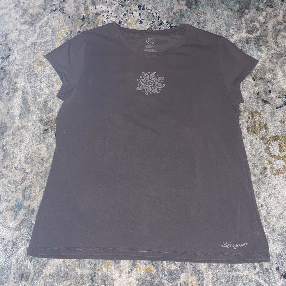 Life is Good Brown Top